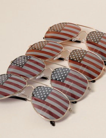 American Flag Aviator Sunglasses