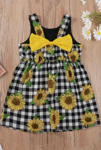 Sunflower bow dress