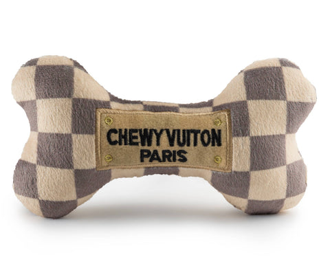 Checker Vuitton Bone Chew Toy