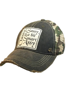 Classy Sassy & A Bit Smart Assy Distressed Baseball Hat