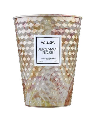 Voluspa Bergamot Rose 26 oz. Cocowax 2 wick tin table Candle - Sunny's Boutique