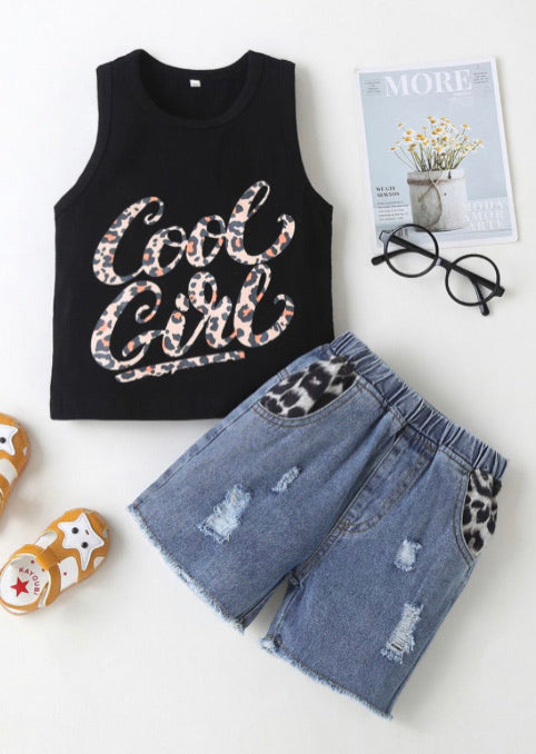 Leopard Denim (Cool Girl) 2 Piece