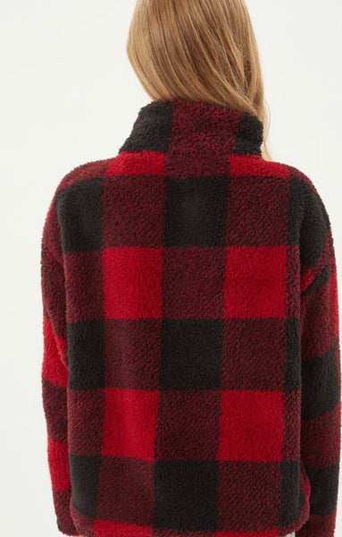 Buffalo Plaid Sherpa Pullover