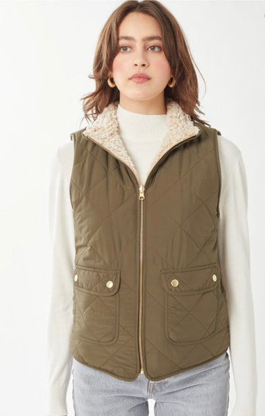 Reversible Quilted Padded Vest