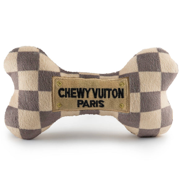 Checker Vuitton Bone Chew Toy