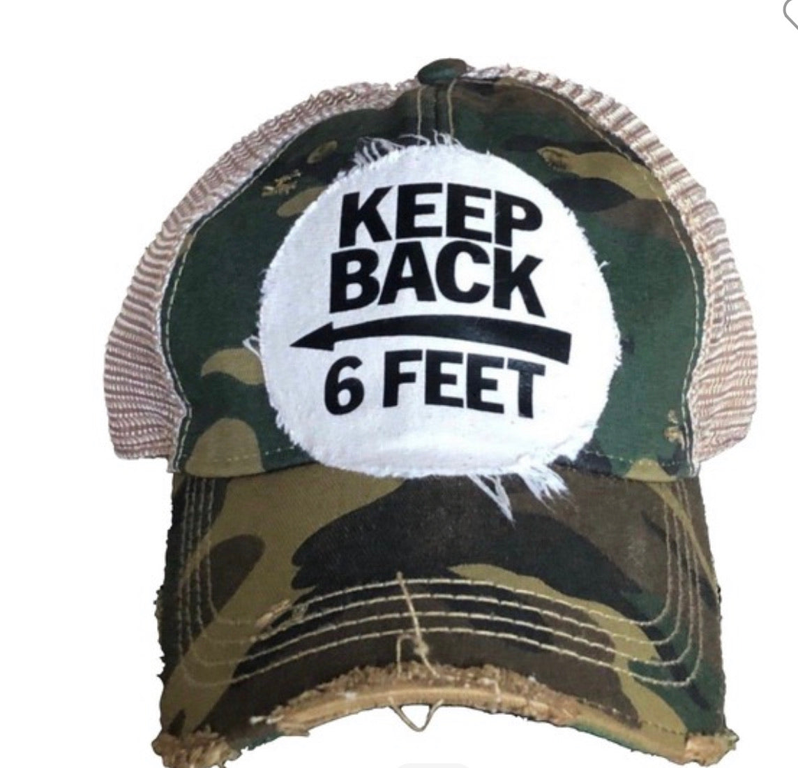 Keep Back 6ft Feet Hat