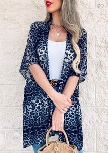 Leopard print Kimono