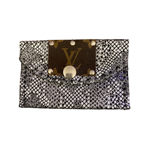 Upcycled LV Coin/Card Wallet