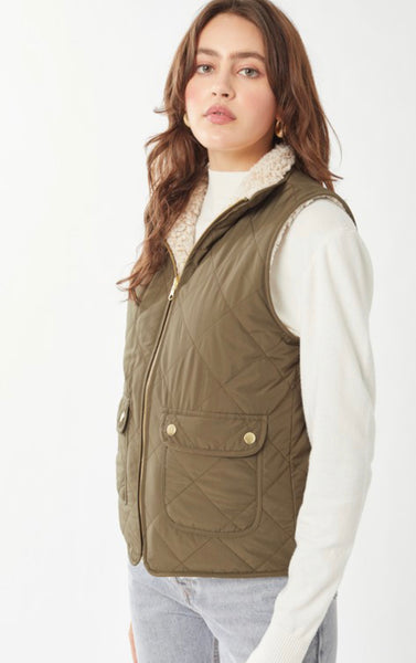 Reversible Quilted Padded Vest