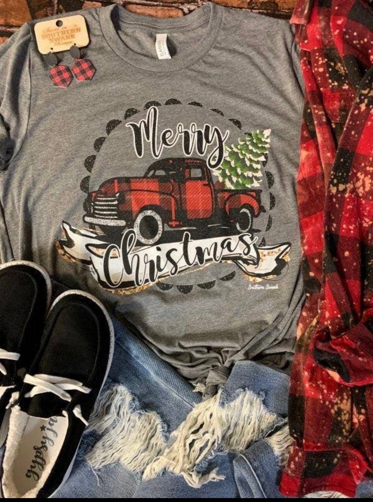 Merry Christmas Vintage Truck Tee