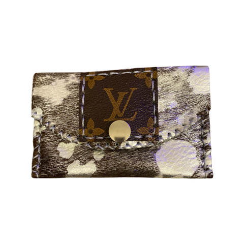 Upcycled LV Coin/Card Wallet