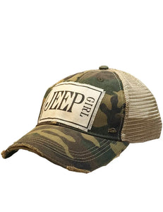 Jeep Girl Distressed Baseball Hat